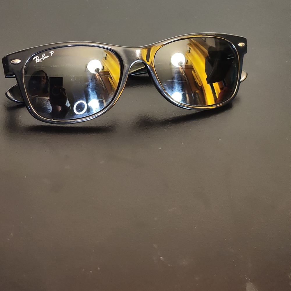 Ray-Ban Black and Gold Sunglasses